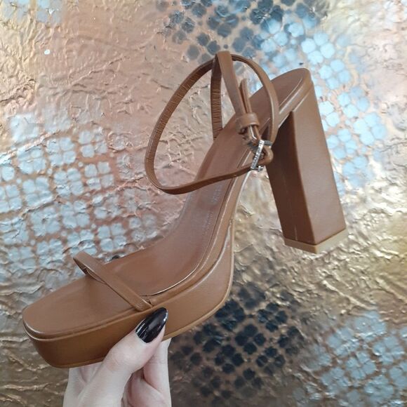 NWT Billini "Tahni" Faux Leather Strappy Platform Heels - Picture 15 of 16